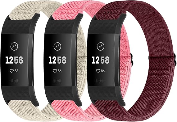 Bands Compatible with Fitbit Charge 2 Bands for Women Men, Classic & Special Edition Adjustable Stretchy Nylon Replacement Strap Wristbands for Fitbit Charge 2