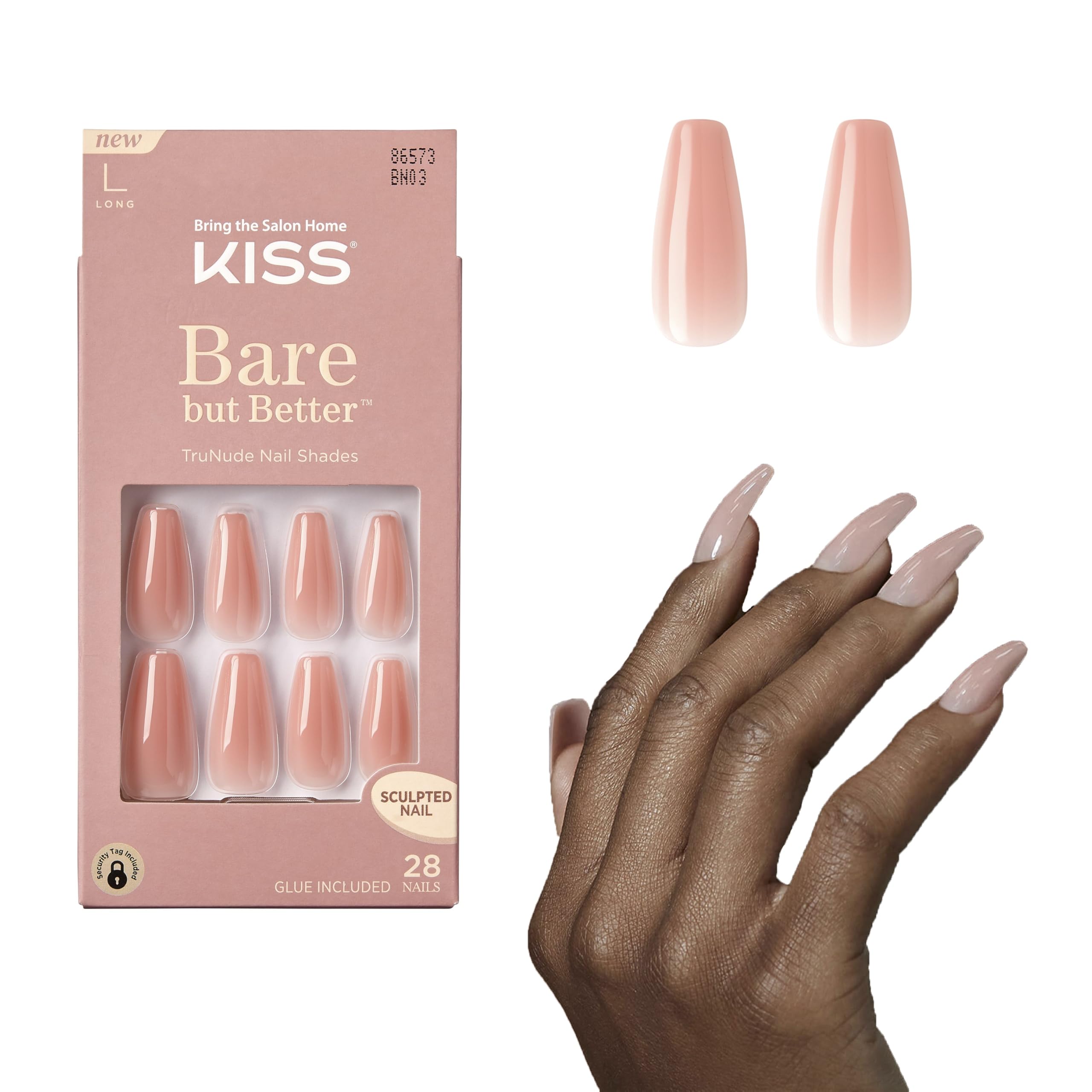 KISSBare-But-Better Nails - Nude Glow