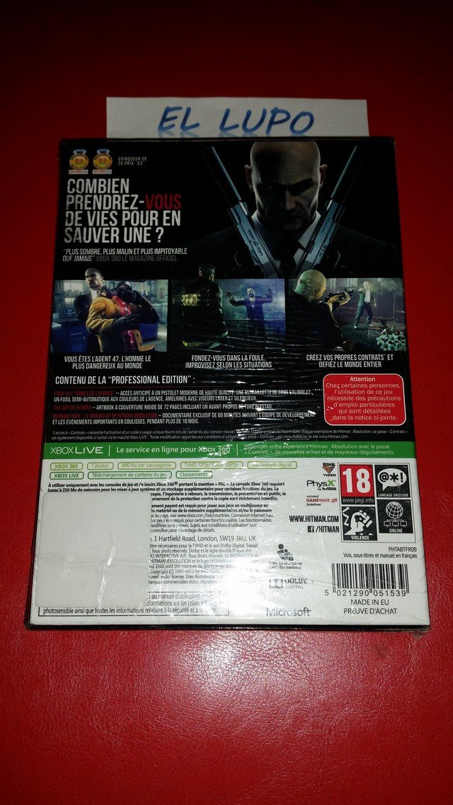 Hitman Absolution Professional Edition – Neuf Sous Blister – Xbox 360 PAL FR