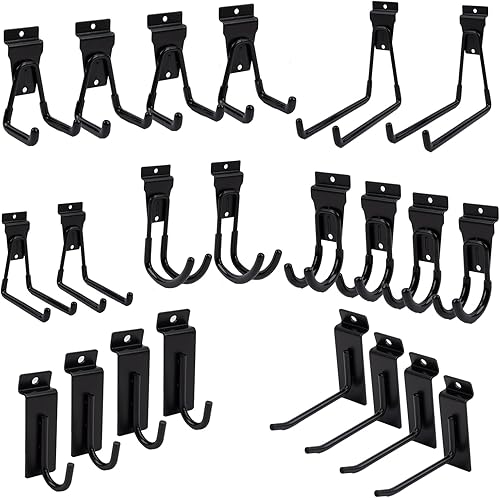 Miniatura 35 de Slatwall Panel organizador de pared de garaje, sistema de almacenamiento de pared de listones de garaje de alta resistencia, paneles de pared