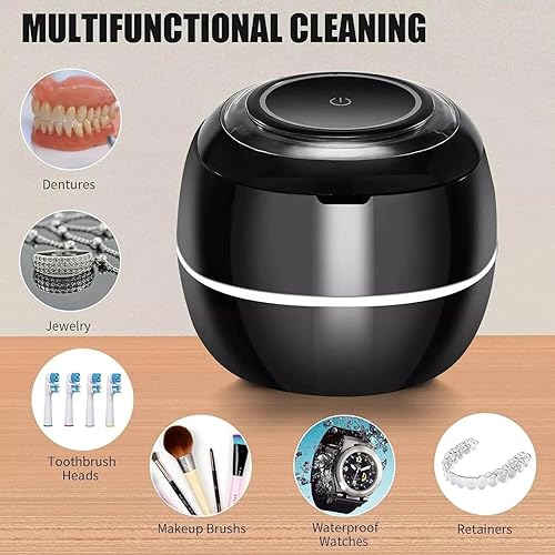 Miniatura 7 de Limpiador Ultrasónico de Retenedores Denture Dome, Limpiador de Cápsula Dental Denture Dome 45khz, Máquina Limpiadora de Retenedores Dentales UV con