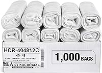 Vista 14 de Aluf Plastics - Bolsas de basura de alta densidad, 10 galones, 1000 unidades, 8 micras (eq), 24 x 24 pulgadas, negras, para baño, oficina