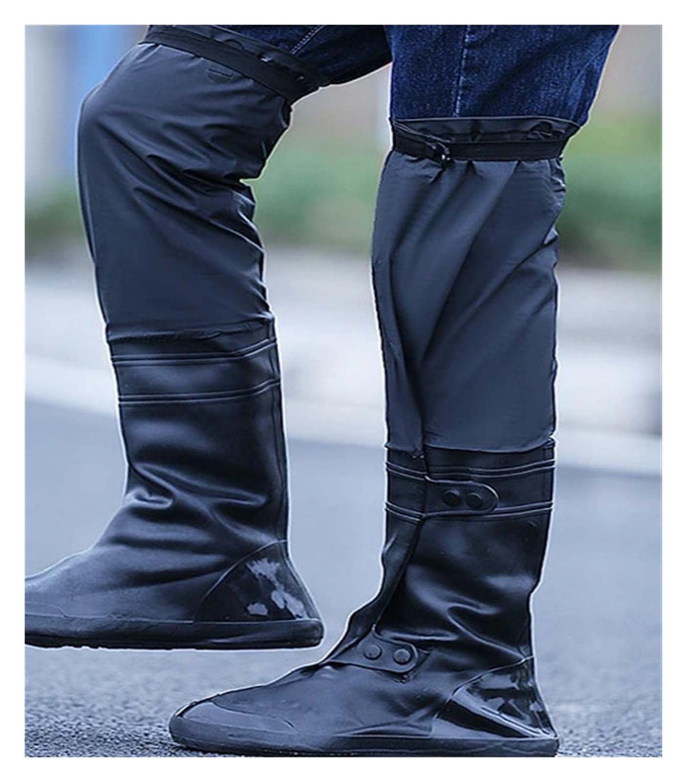 Anti Slip Thickened Wear-resistant Knee Length Rain Shoe Cover Waterproof Cycling Water Pants And Rain Pants Rainy Days