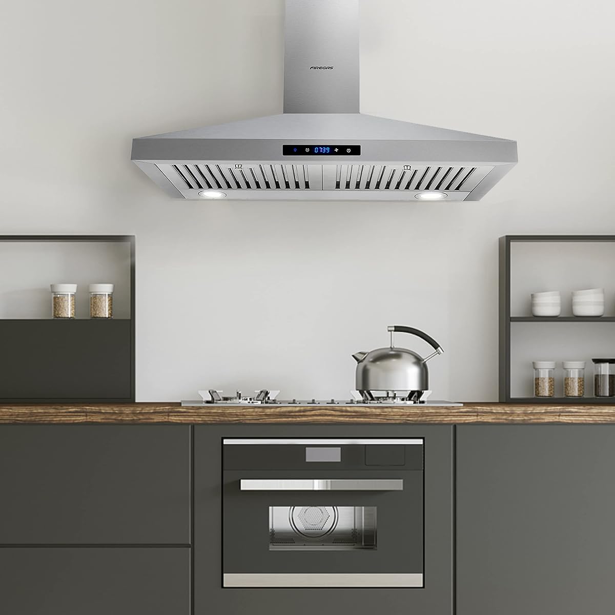 32/mo Finance FIREGAS Range Hood 30 inch,Wall Mount Range Hood in