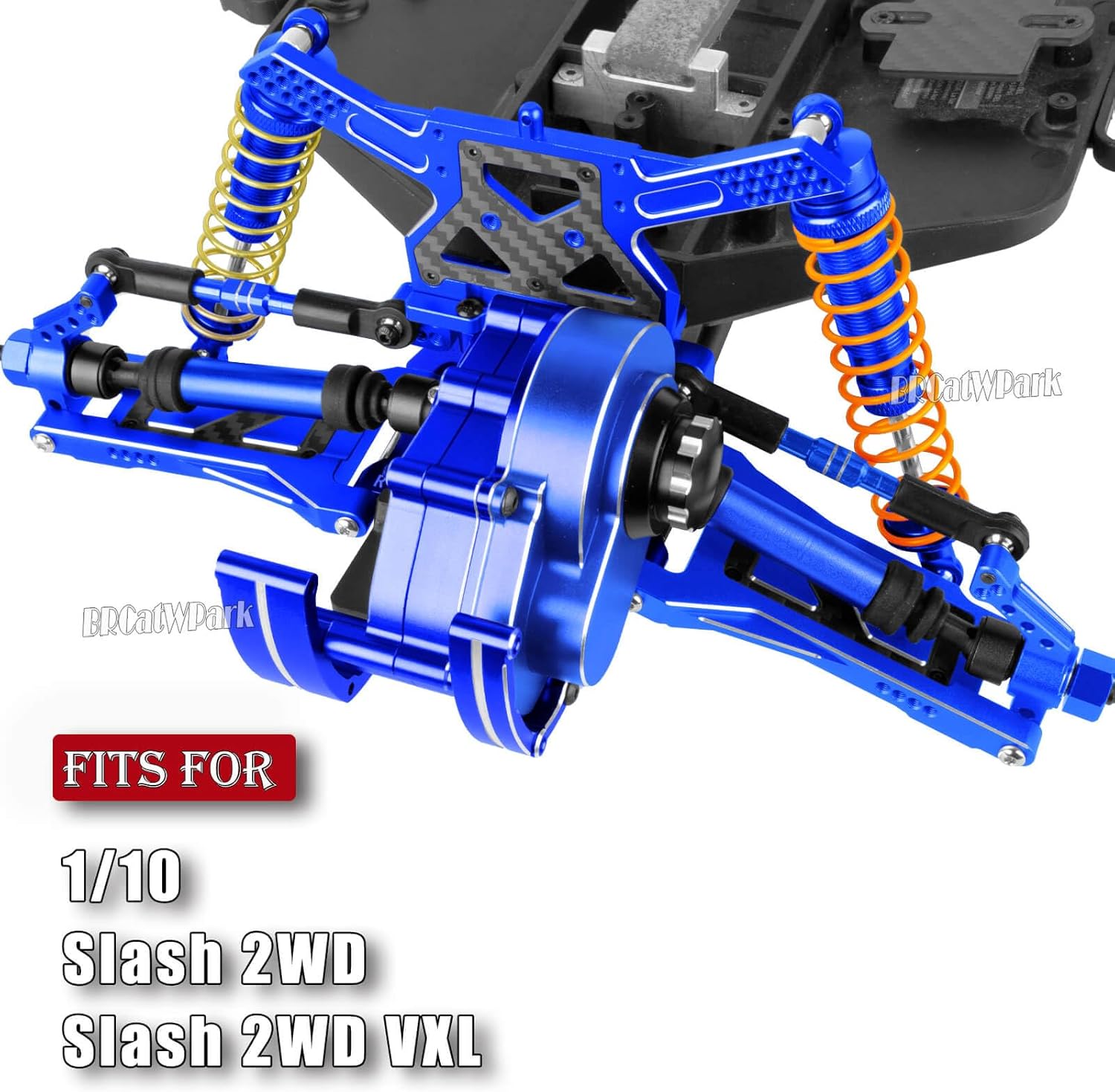RC Upgrades Part for 1/10 Slash 2WD (VXL),A-Arm,Shock Absorber,Drive Shaft,Caster Block,Steering Blocks,Stub Axle Carriers,Steering Bellcranks,Links,Shock Tower,Front Bulkhead,Navy Blue