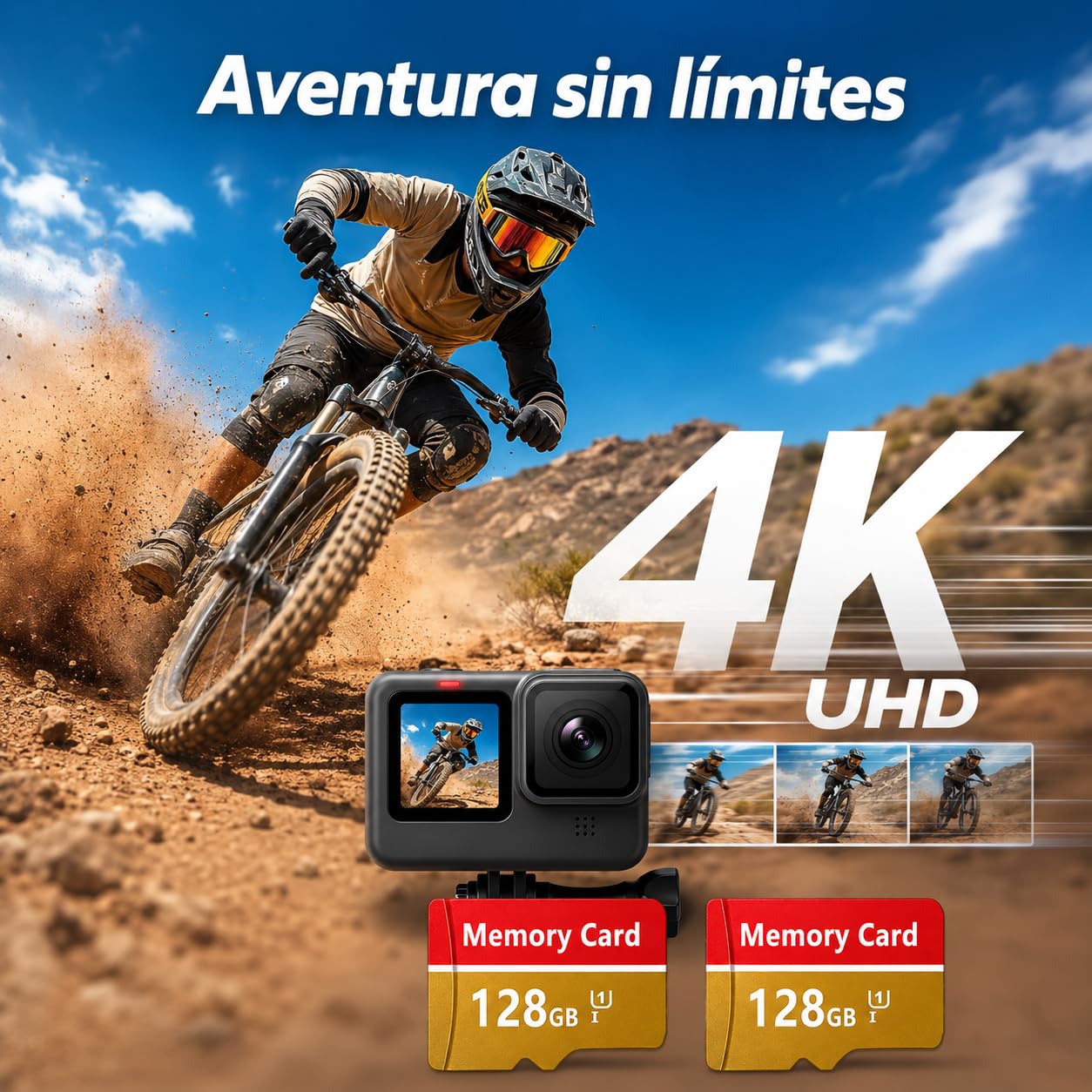 2 Pack Tarjeta TF 128GB Tarjeta de Memoria de Alta Velocidad Memory Card para Cámaras, Smartphones, Cámara de Tablero, Tabletas
