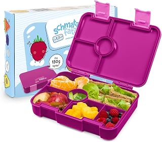 Schmatzfatz Lite Lunchbox für Kinder – Leichte Bento-Box mit 4–6 Fächern, aus BPA-freiem Tritan, auslaufsicher und spülmaschinenfest, für Schule, Kindergarten und Ausflüge