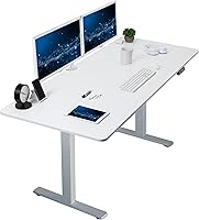Vista 75 de VIVO DESK-KIT-1B7N-36 - Escritorio eléctrico de pie rústico de 71 x 36 pulgadas, ajuste de altura de memoria, serie 1B, marco negro con parte