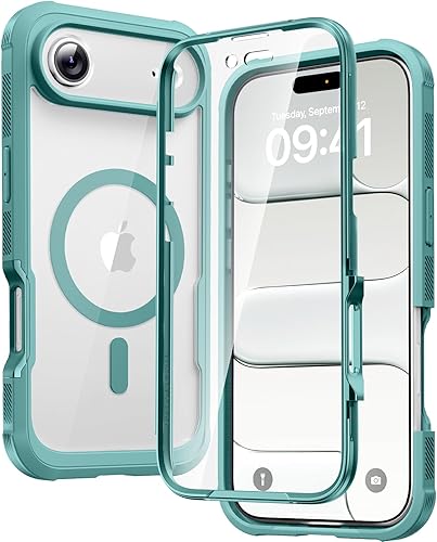 Miniatura 134 de Diaclara Funda magnética diseñada para iPhone Air, protector de pantalla de cuerpo completo, compatible con MagSafe, funda militar a prueba de Azul