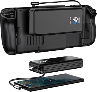 Antank Magnetic Power Bank Compatible with Steam Deck, 20000mAh 45W PD Fast 3.0 Charging Portable Battery Bank, External Battery Pack with Removable Magnetic Back Mount & Dual USB-C Cable