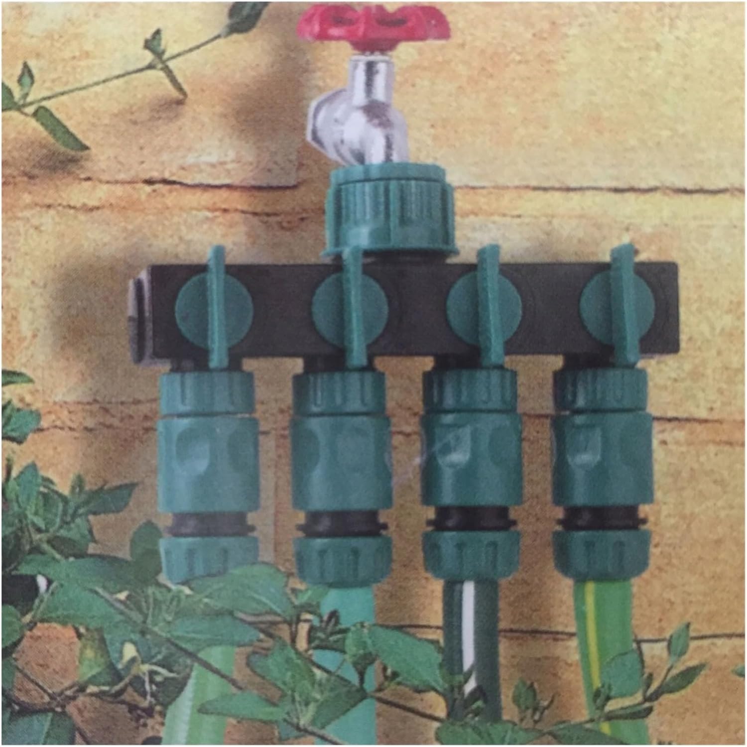 1PC 4-Way Hose Splitters 1" to 3/4" to 1/2" European Standard Female Thread Automatic Garden Watering Water Pipe Connectors