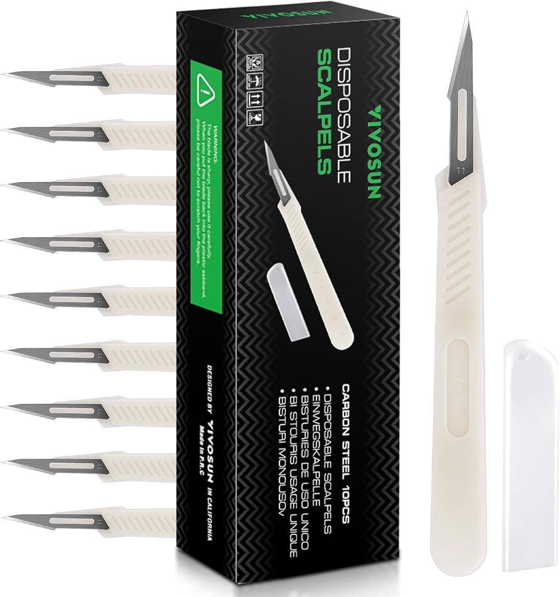 #11 High-Carbon Steel Blades for Cutting Plants and Propagation | 10Pcs, Ultra-Sharp, Carbon Steel Disposable Blade, Propagation Cutting Tool for Plant Grafting, Practicing Cutting