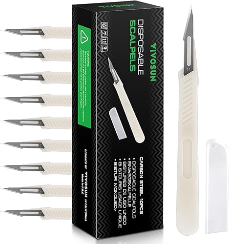 VIVOSUN Cuchillas de acero de alto carbono #11 para plantas de corte y propagación