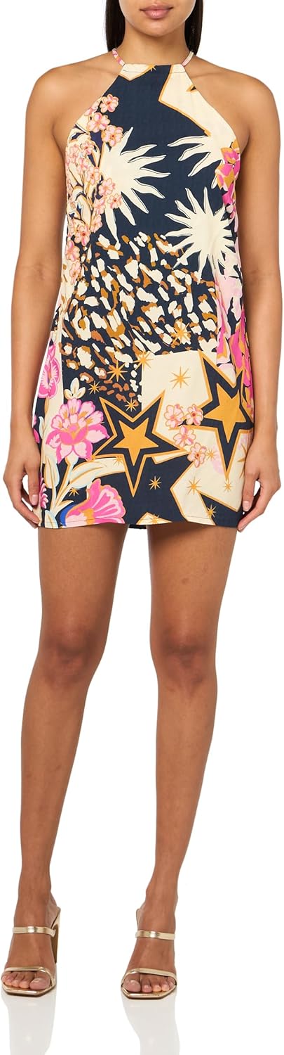 Maaji Womens Patchwork Rose Leo Short Dress