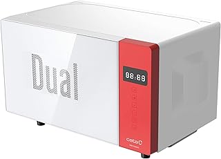 MM 5120DG Red - Micro-ondes Blanc et Rouge - Modèle indépendant - 700 W avec 5 niveaux de puissance et Grill de 800 W - Minuteur jusqu'à 30 minutes - Micro-ondes 20 L - Cata