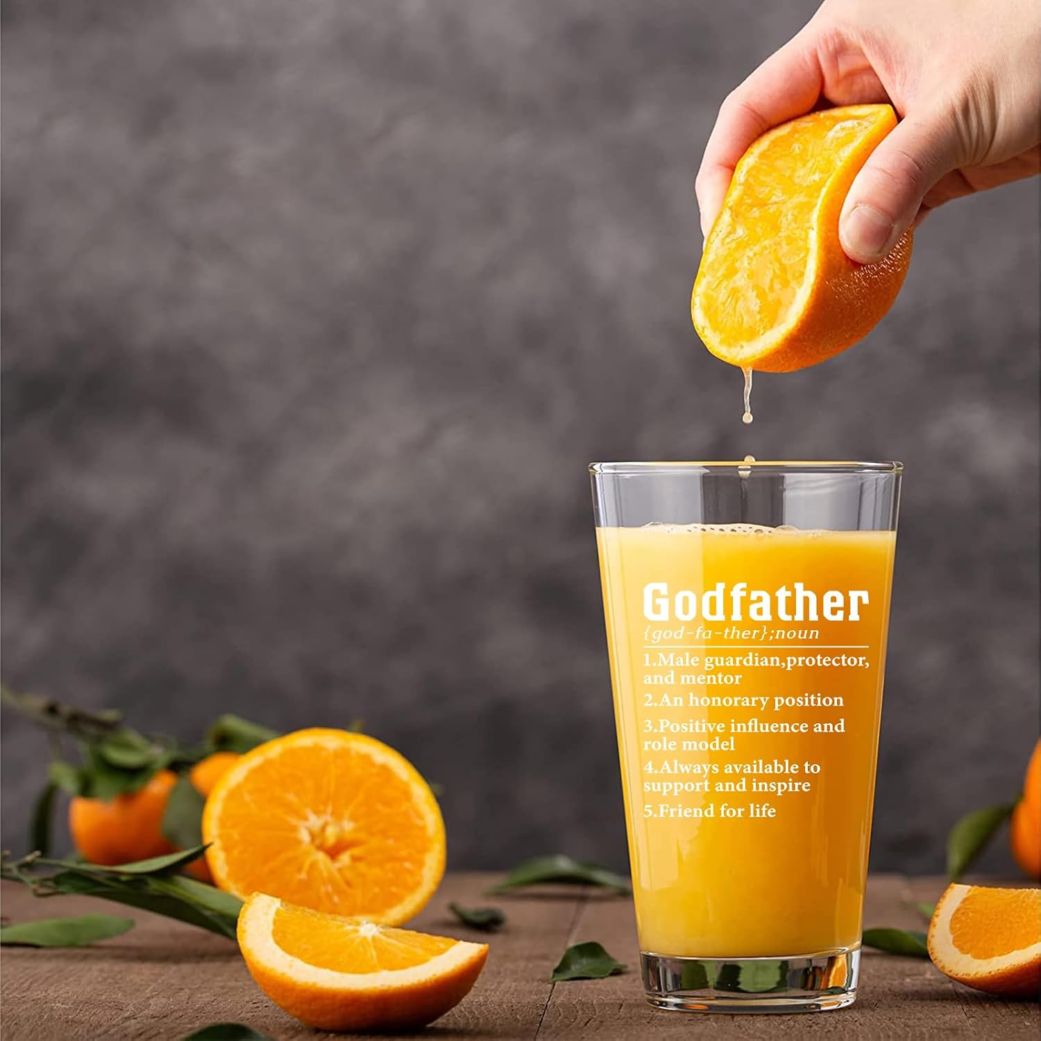 Futtumy Godfather Gift for Men, God Father Definition Beer Glass, Godfather Proposal Gifts for Men Uncle Brother Old Fashioned Glasses 15 OZ, Fathers Day Baptism Birthday Gifts Bourbon Glass