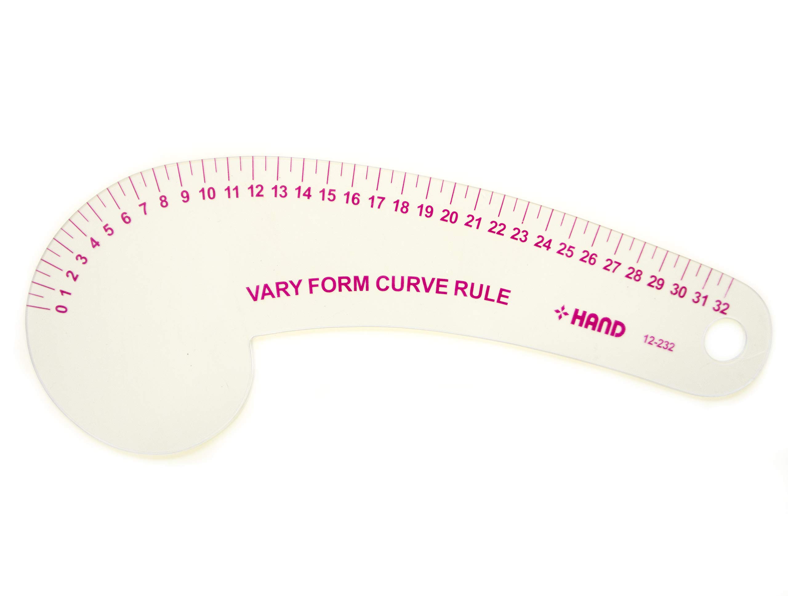 HAND Vary Form Curve Ruler NO.12-232, Flexible, 32cm Outer Curve Measures-Add Great Shapes to Your Pattern
