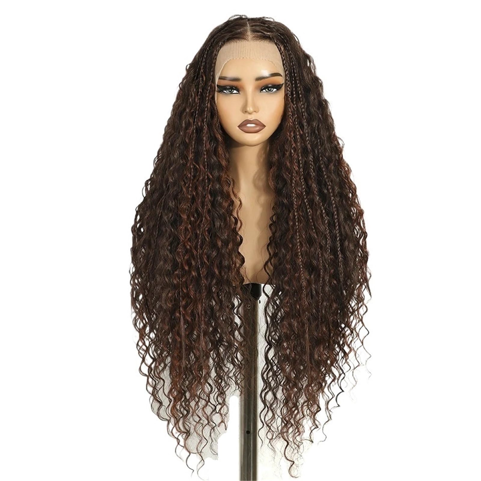 Lizhuzhuzs28 Wigs Twist Braided Synthetic Wig 13X4 Lace Wigs For Black Women Faux Goddess Braids Hair Extensions