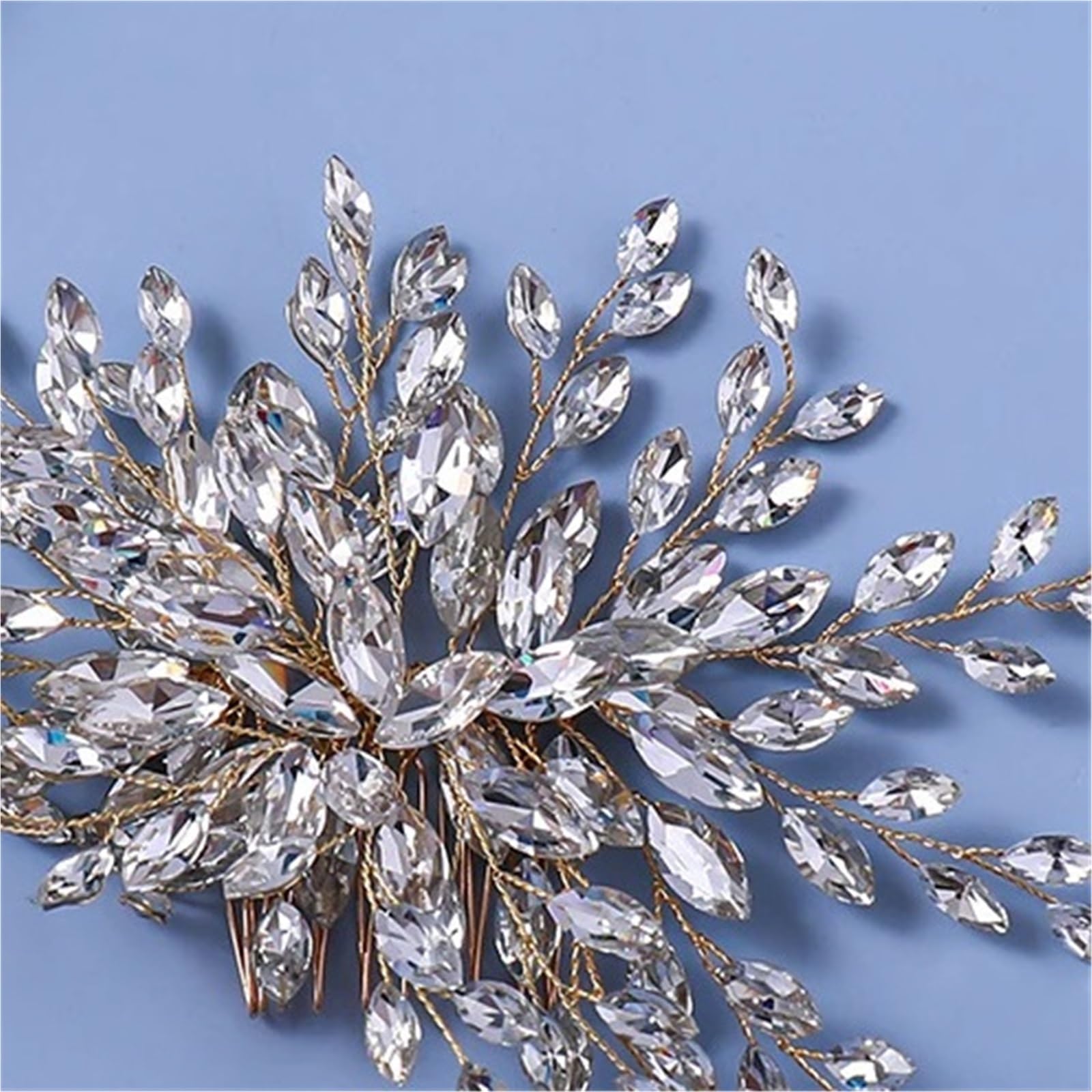 2 Stück Kristall Braut Haarkamm Strass Hochzeit Kopfschmuck Schmuck Haarschmuck Frauen Party Ornamente für Bräute