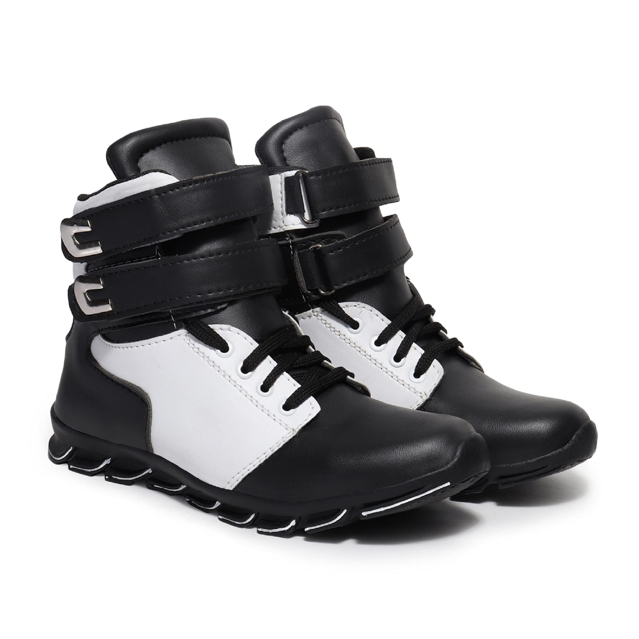 ZOMBICStreet Style High Top Fashion Sneakers & Dancing Shoes/Casual Shoes for and Boys' | Ankle Casual Shoes for Men Latest | Motorcycle Riding Boots |Bike Riding Biker Boots.
