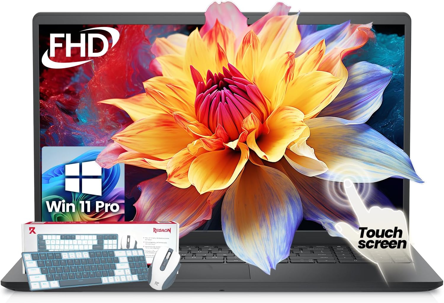 Dell Inspiron 15 3530 Touch Screen Laptop, Intel 10-Core i5-1334U (Beat i7-1250U) 15.6″ FHD Anti-Glare Display Business Laptop, 32GB Ram & 1TB SSD, AI Copilot, Windows 11 Pro with Patented KB Kit