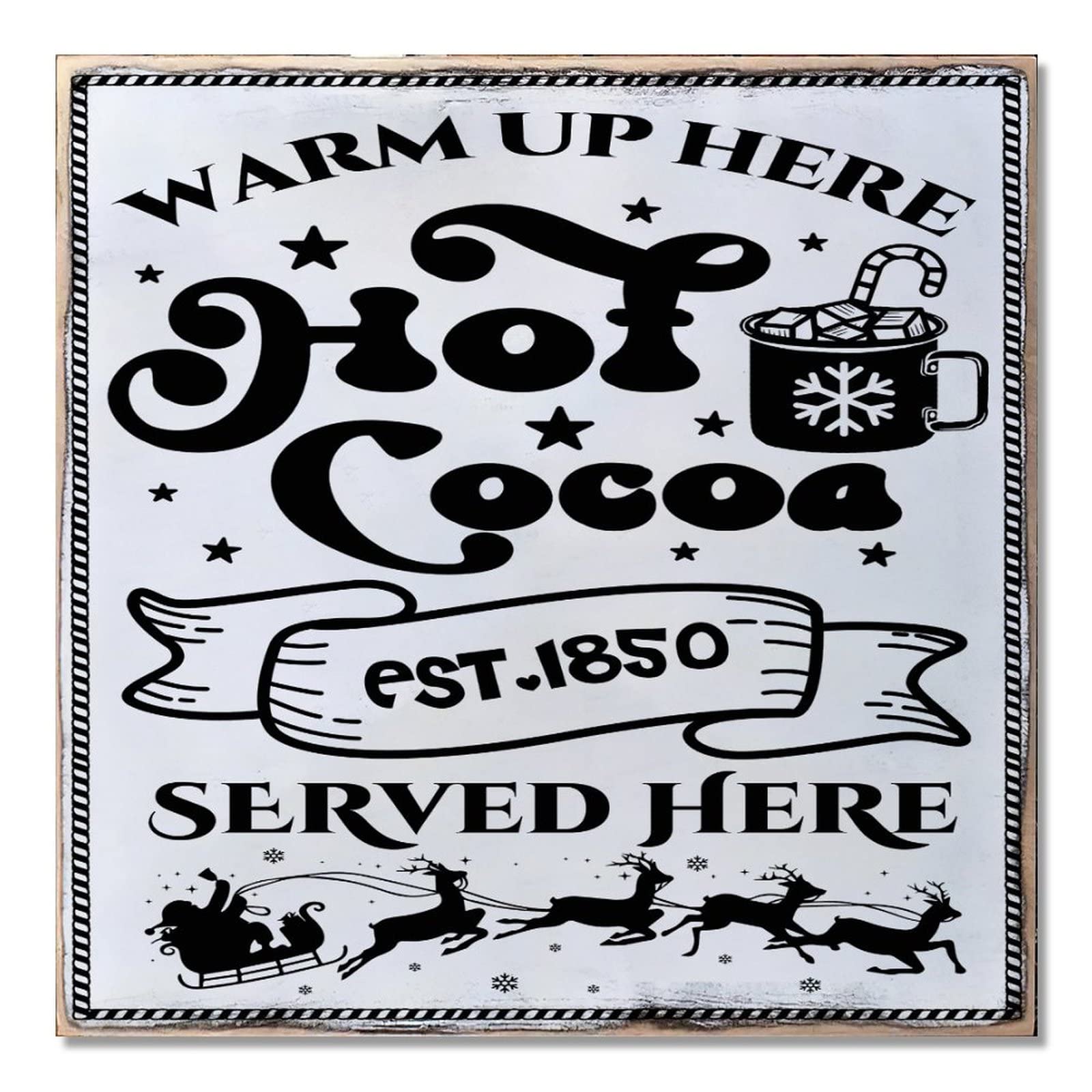 Plaque en bois Warm Up Here pour réchauffer votre intérieur