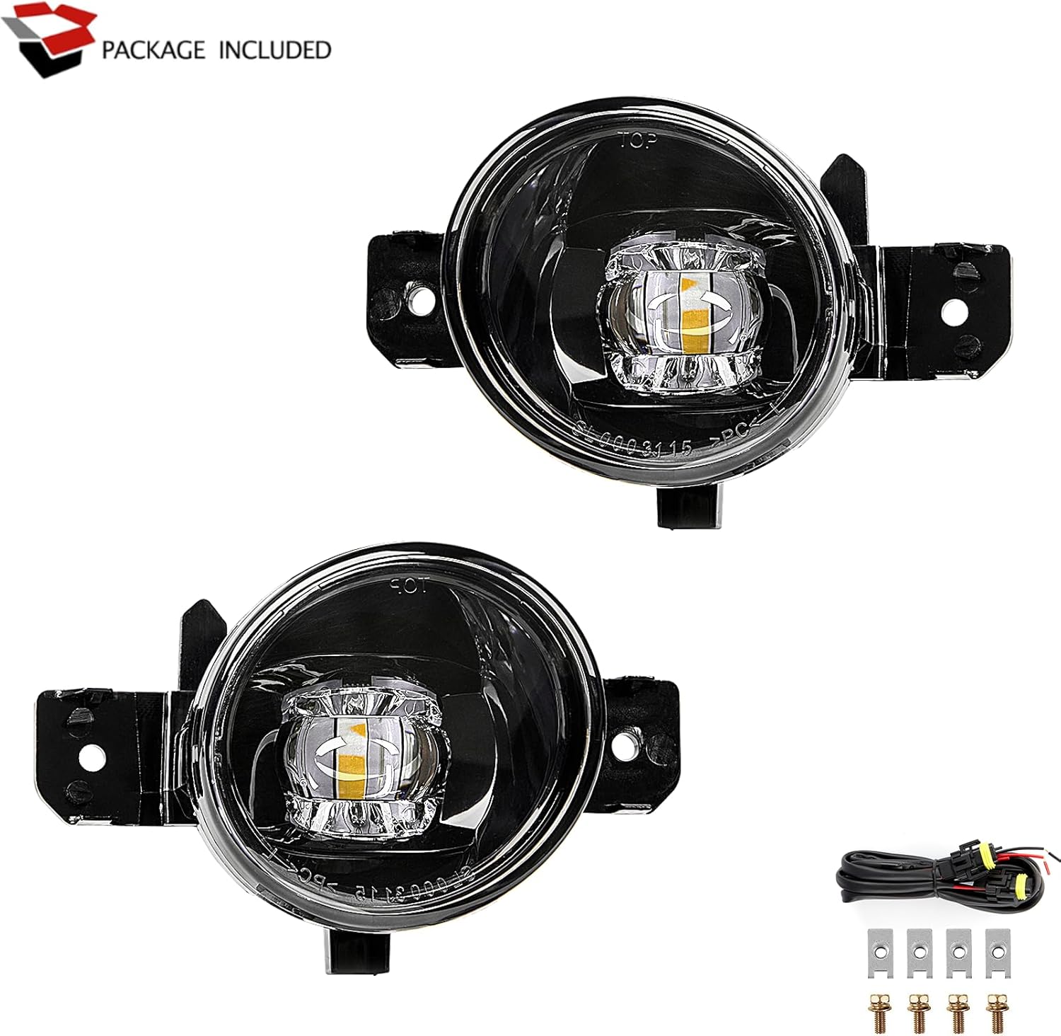 Fog Lights for 2007-2018 Nissan Altima,2007-2014 Maxima,2013-2016 Pathfinder,2012-2019 Versa,2004-2019 Sentra Replacement Kit for 2008-2016 Rogue with LED Bulbs(Clear Lens)