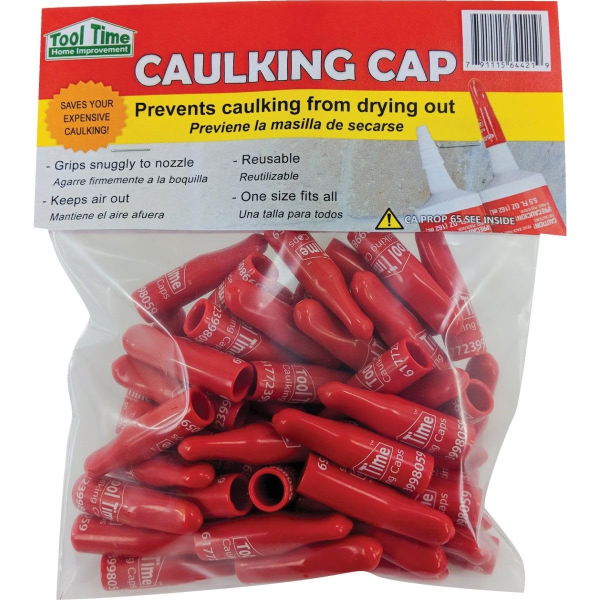 CLK-50 1 in. Refill Bag Caulking Cap - 50 Count