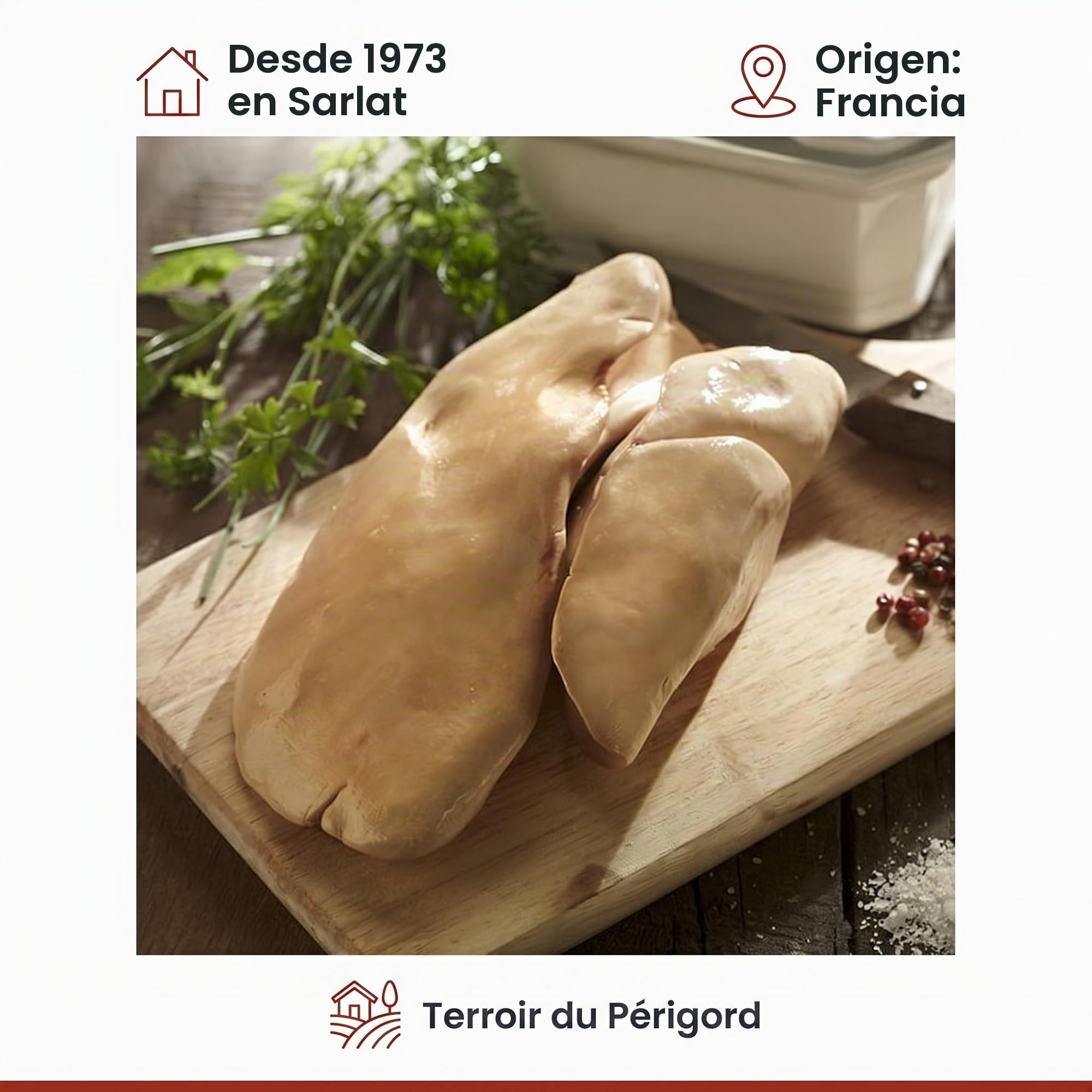 Lóbulo de foie gras de pato crudo desventado 390g +/-65g
