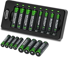 Bevigor 8 x AA and 8 x AAA NiMH Batteries Charger Quick Charger Battery Charger Kit