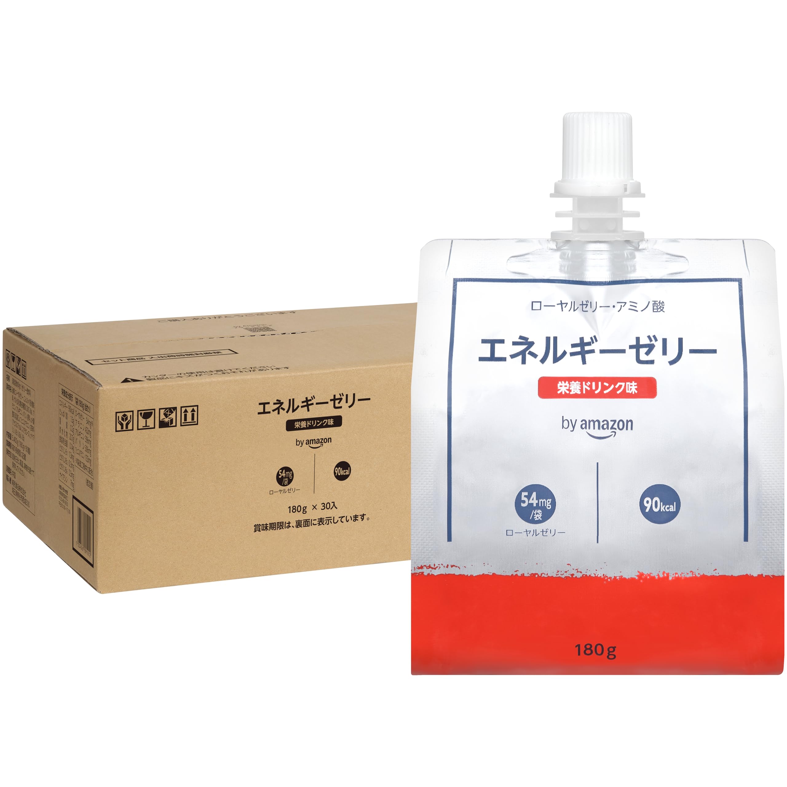 Amazon.co.jp: by Amazon エネルギーゼリー 栄養ドリンク味 180g x 30
