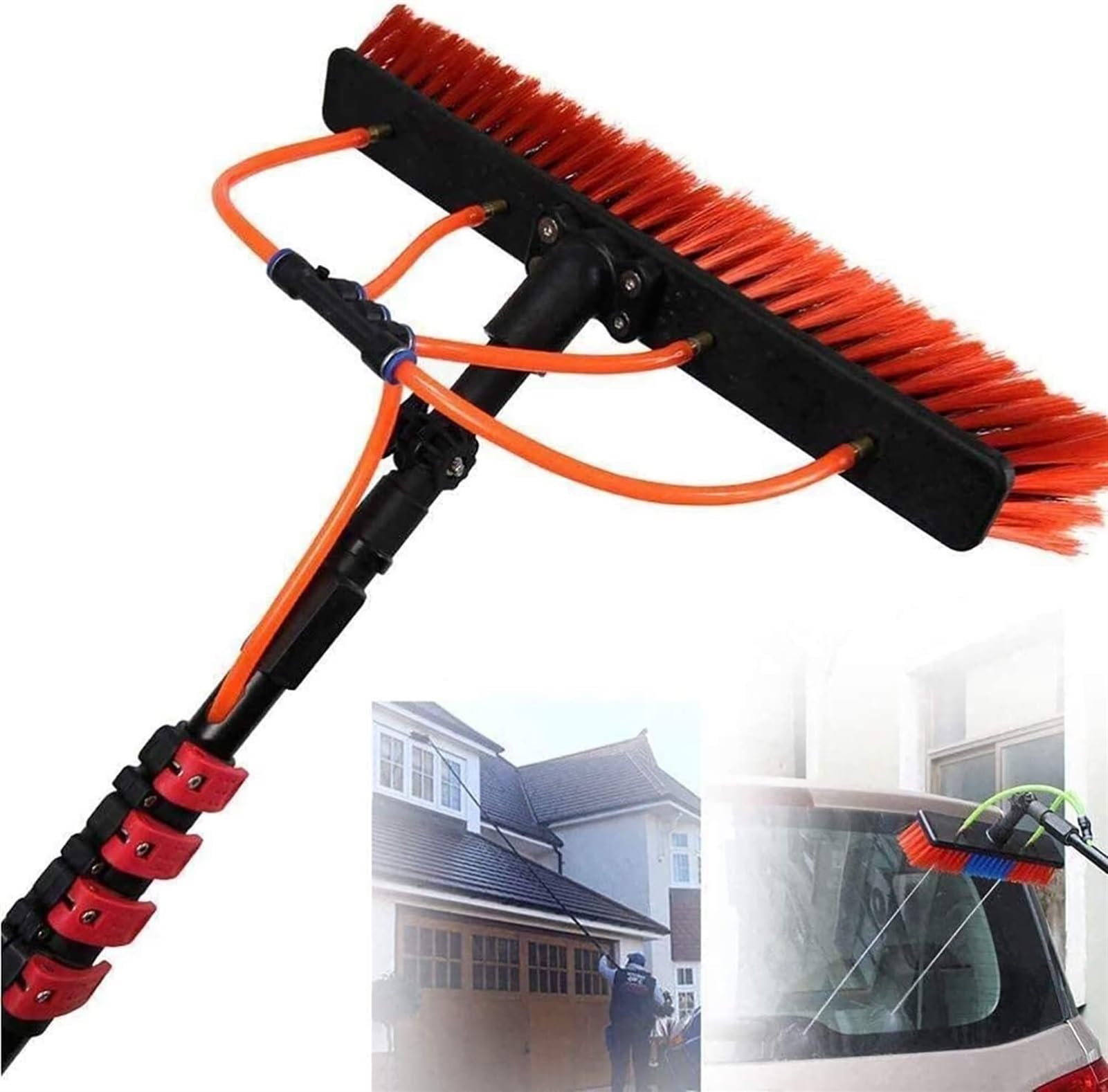 AYCDL Telescopic Window Cleaner Outdoor Window Cleaning Pole,Water Fed Pole Kit,Water Fed Telescopic Window Cleaning Brush,Solar Panel Cleaning Equipment For Cleaner