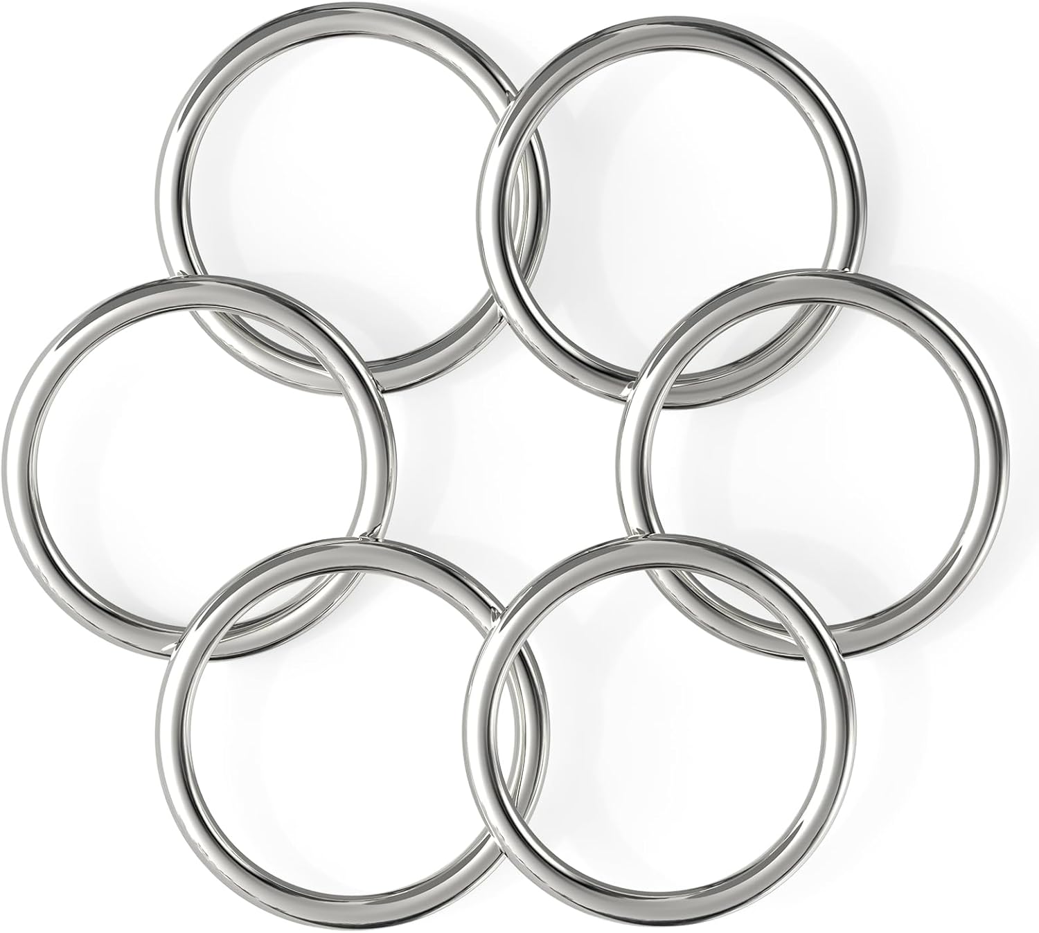 Amazon.com: BEYOURD 2 inch Metal O Rings, Stainless Steel Round Ring ...