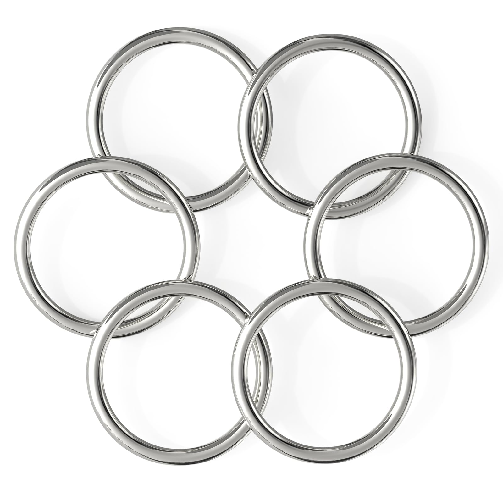 BEYOURD Metal O Rings, 304 Stainless Steel Welded Hardware Rings for Dog Collars & Leashes, Macrame, Ropes, Hanging Straps