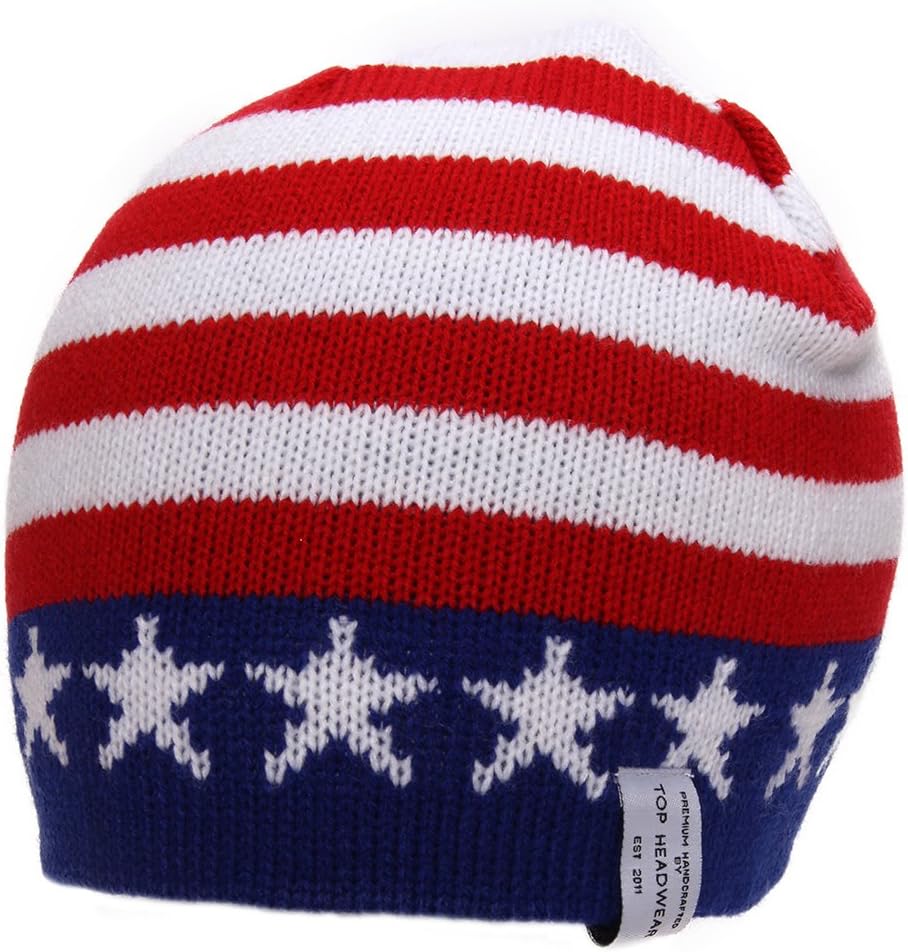 TOP HEADWEAR USA Flag Knitted Beanie