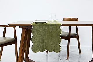 14 Kitchen Style Ideas for Cohesive Looks in Any Home 105 100% Linen Scalloped Embroidery Table Runner 108 Inches Long, Linen Tabl...