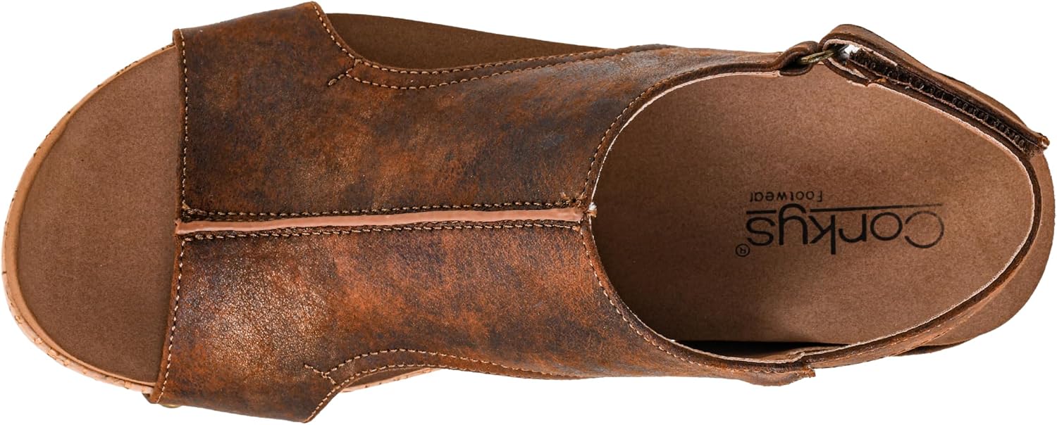 Corkys Footwear Volta Wedge - Chic Elegance Meets All-Year Comfort with a 2-Inch Cork Heel and Marshmallow Insole for Stylish Everyday Wear and All-Day Comfort