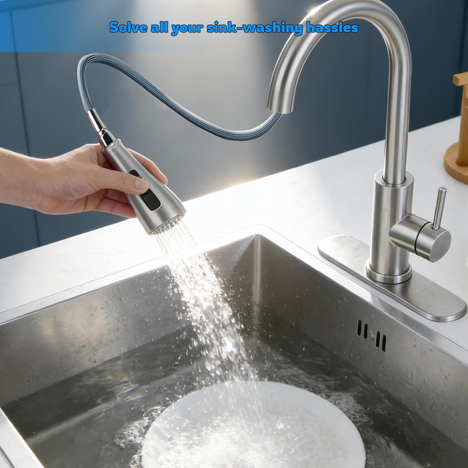 150259 Pull Down Hose Kit Fit Moen Kitchen Faucets Part 150259/187108, 68inch Quick Connect Hose