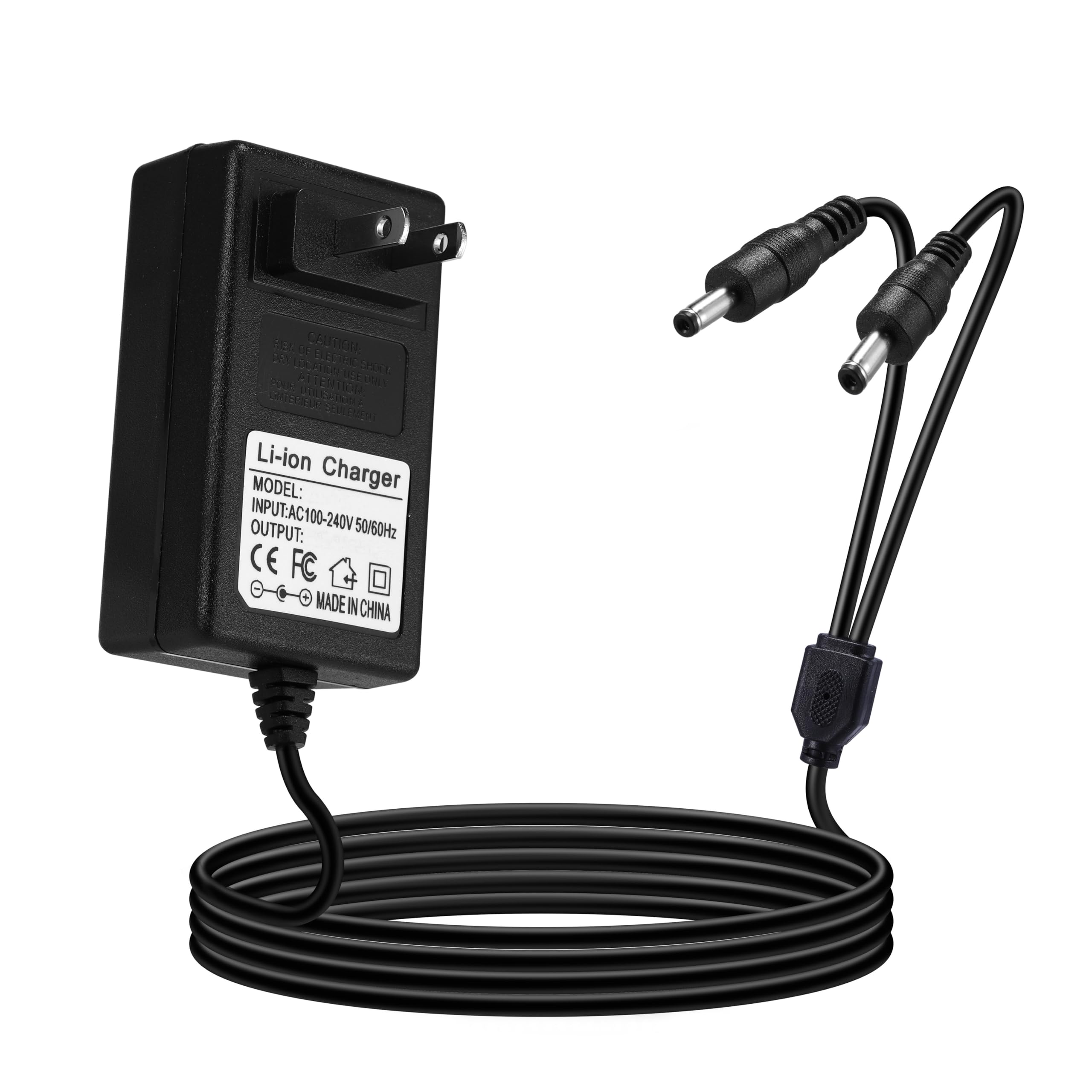 AC DC Charger 7.4V Rechargeable Li-ion Battery Power Cord Compatible with Snow Deer Heated Gloves Socks Hat Charging Cable