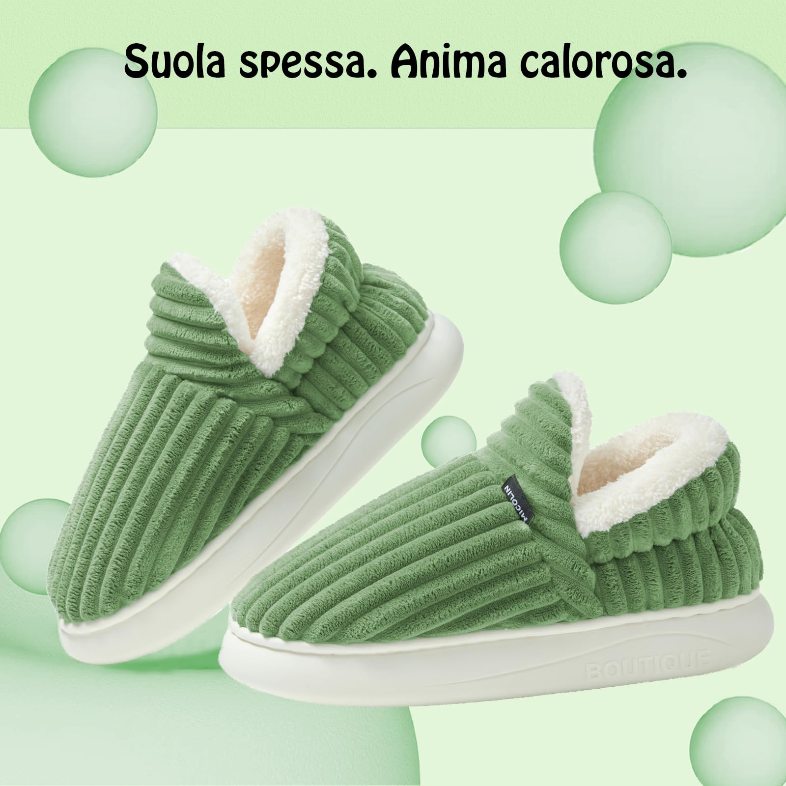 Coswind Pantofole Donna Uomo Invernali Ciabatte Calde Chiuse Peluche with Memory Foam Pelose Eleganti Comode Morbide Antiscivolo