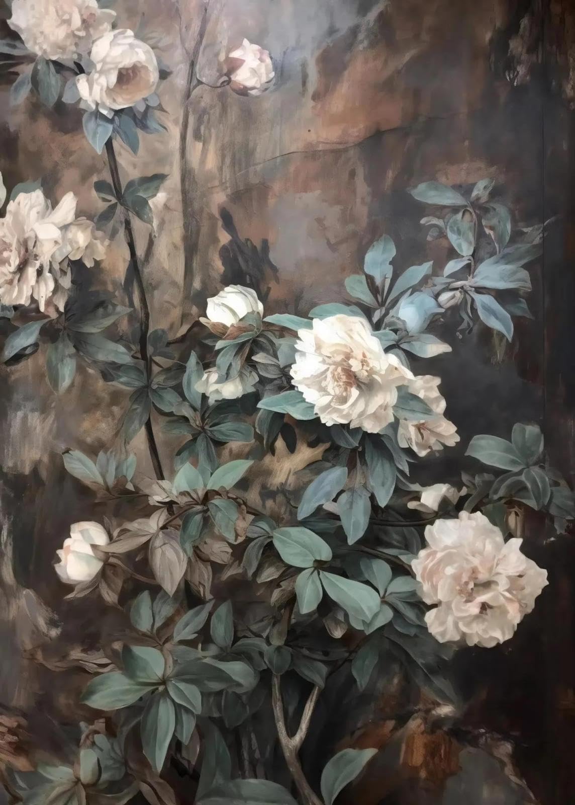 SHINERING Vintage Floral Posters Prints Canvas Printing Florist Wall Art Picture For Living Room Home Decor A12 50X70Cm Unframed