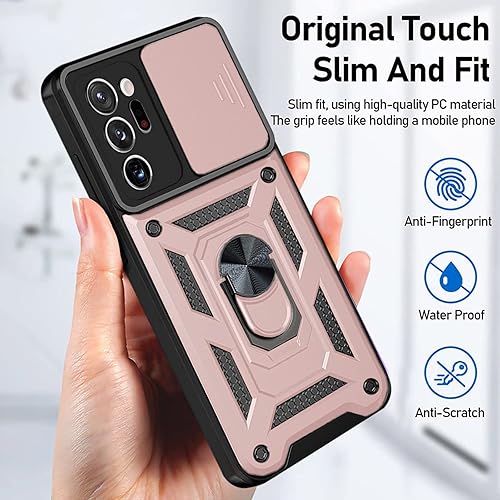 Miniatura 6 de Funda de teléfono para Samsung Galaxy Note 20 Ultra Glaxay Note20 Plus 5G con cubierta de cámara y protector de pantalla de vidrio templado, soporte