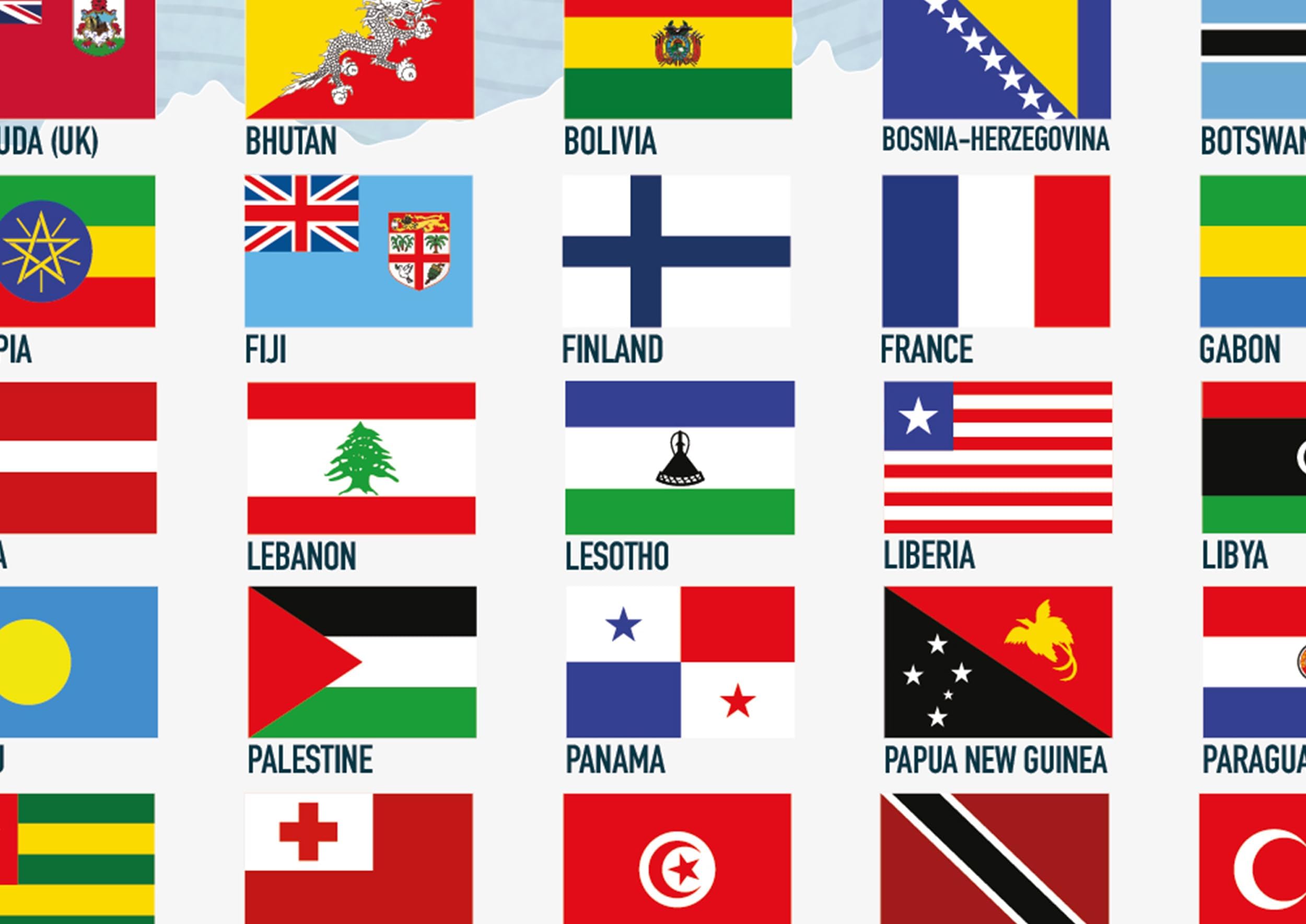 World Map Poster for Kids | Large Educational World Map | Illustrated Wall Map Poster with Countries and Flags | Children Room Poster Decor