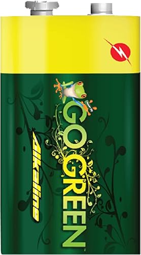 Go Green Power 24005 - Pilas alcalinas de 9V, 1pk, 1 ea, verde