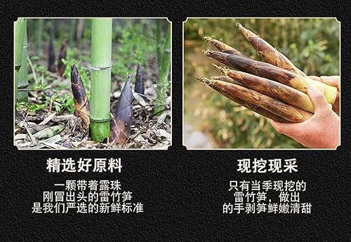 Miniatura 9 de Brotes de bambú pelados a mano instantáneos de 8.11 oz17.64 ozpaquete, brotes de bambú crujiente de pimienta en escabeche, aperitivo chino picante,