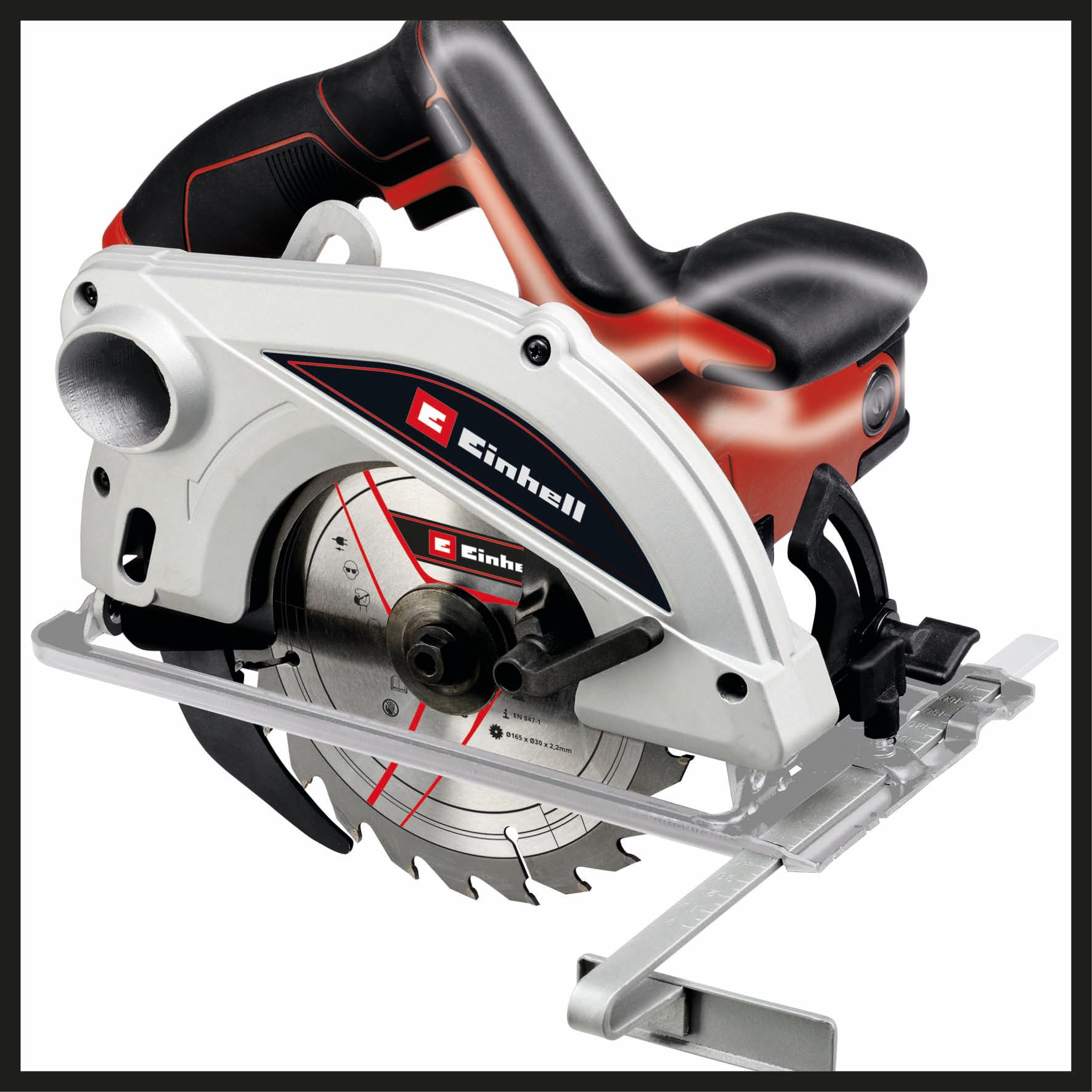 Einhell Scie circulaire Ø160 mm TC-CS 1250 (1250 W, 5500 tours p.min., réglage sans outil profondeur/l’inclinaison, poignée auxiliaire)