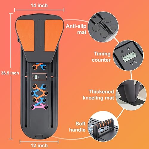 Miniatura 4 de Tabla de pilates Juego de pilates reformador, portátil y plegable para entrenamiento en casa, tablero de pilates multifuncional para mujeres,