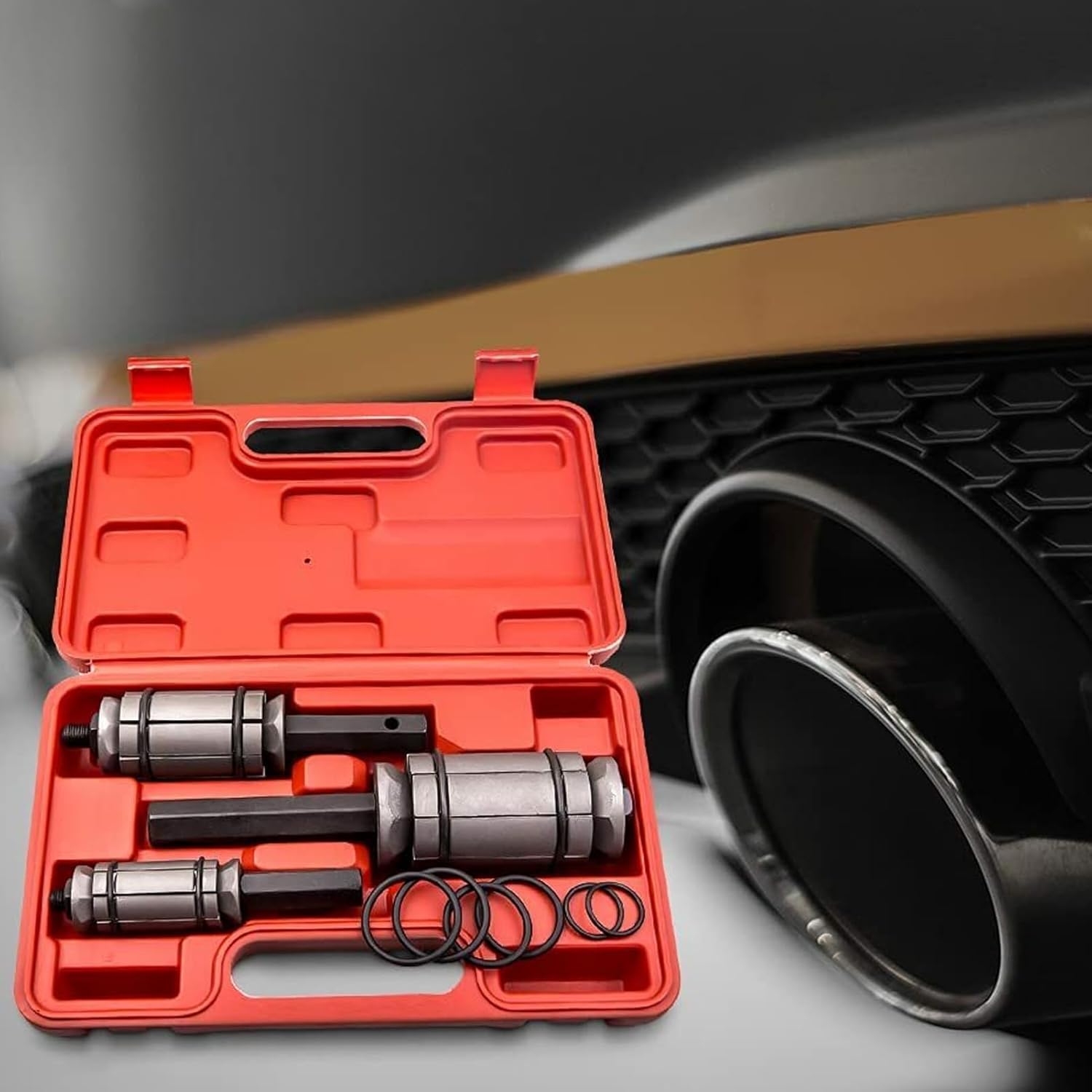 Genérico Exhaust Pipe Expander, Automotive Tool Kit 1-1/8 to 3-1/2 Inch, 12 Inch Exhaust Pipe Expander with Construction, Adjustable for HVA