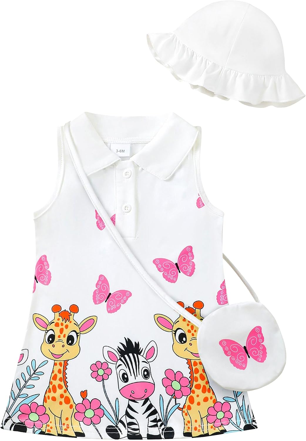 Renotemy Infant Baby Girl Dress Toddler Girl Summer Clothes Outfits Gifts Sport Casual Sundress Polo Dresses for Girls