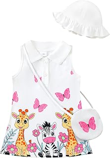 Renotemy Infant Baby Girl Dress Toddler Girl Summer Clothes Outfits Gifts Sport Casual Sundress Polo Dresses for Girls